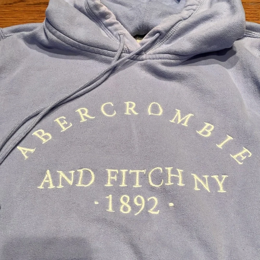 Abercrombie & Fitch Large periwinkle blue hoodie with kangaroo picket in front